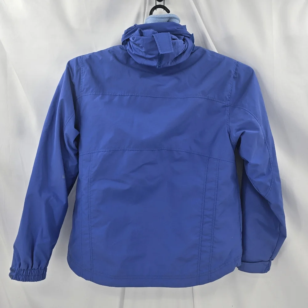 L. L. Bean Women’s 3-in-1 Interchange Jacket Fleece Liner Blue Hooded Size‎ SM.
